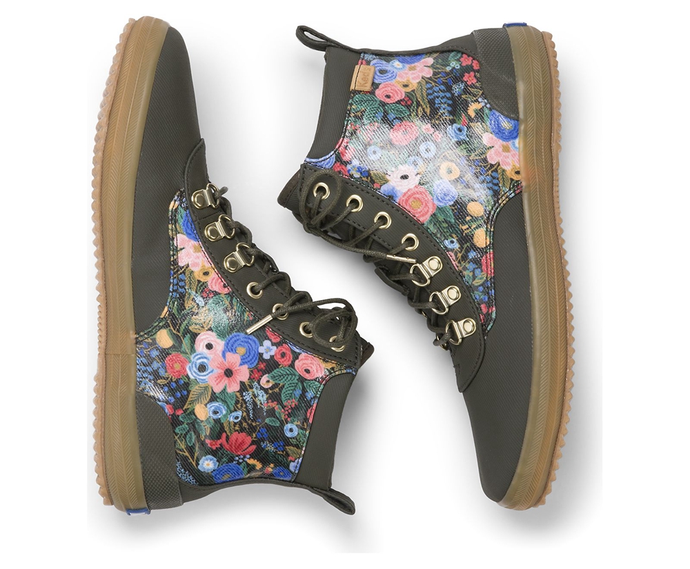 Botas Keds Mujer Verdes - Rifle Paper Co. Scout Water-Resistant Garden Party - 7816-NESVZ